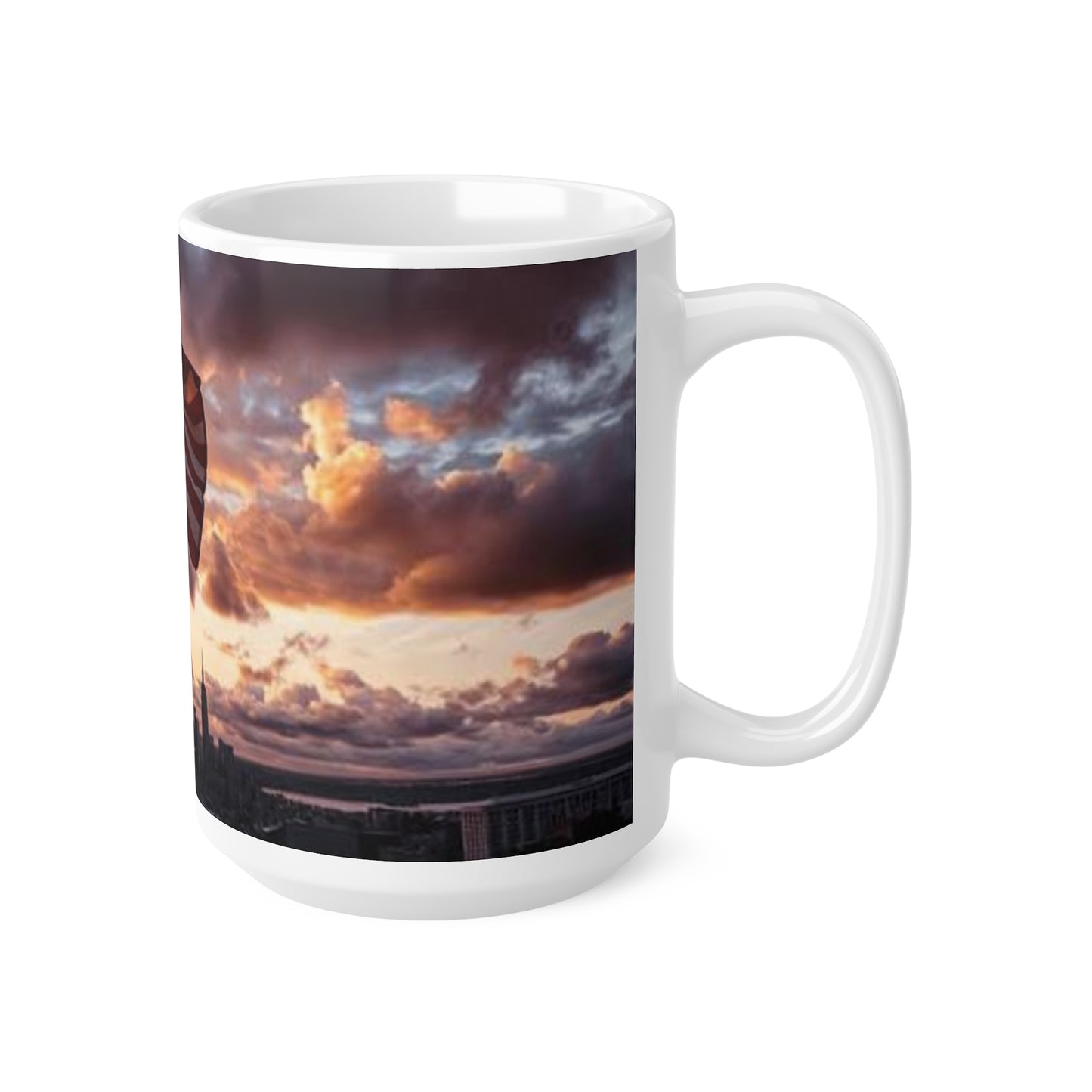 American Flag Sunrise Ceramic Coffee Mug — Patriotic USA 11oz & 15oz