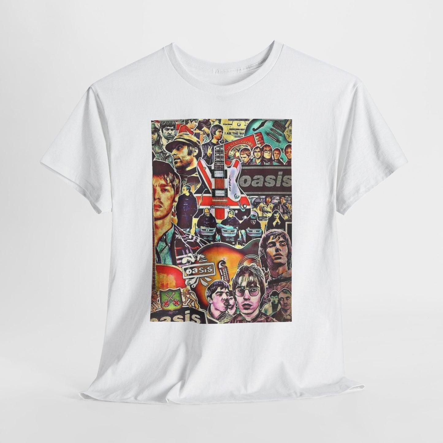 Oasis Collage T-Shirt – Retro Britpop Band Graphic Tee