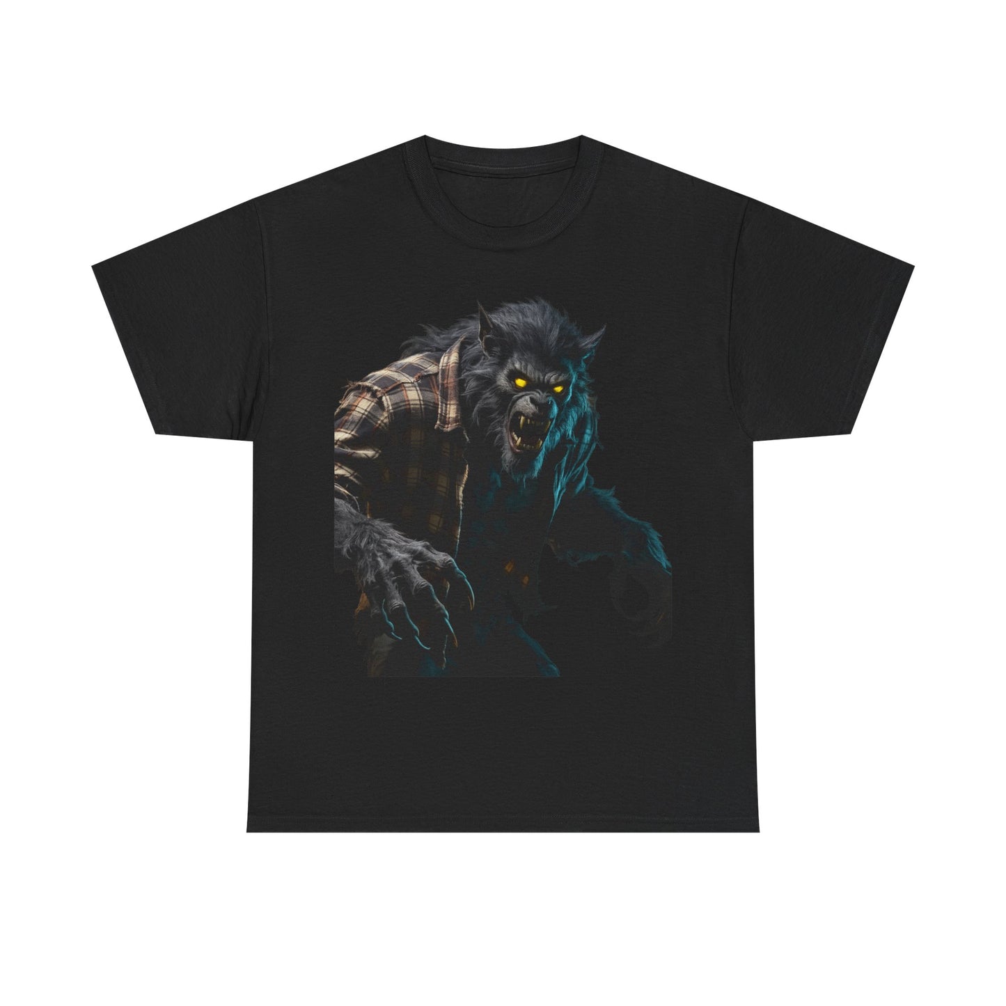 Werewolf Graphic Tee — Glowing Eyes Horror T‑Shirt