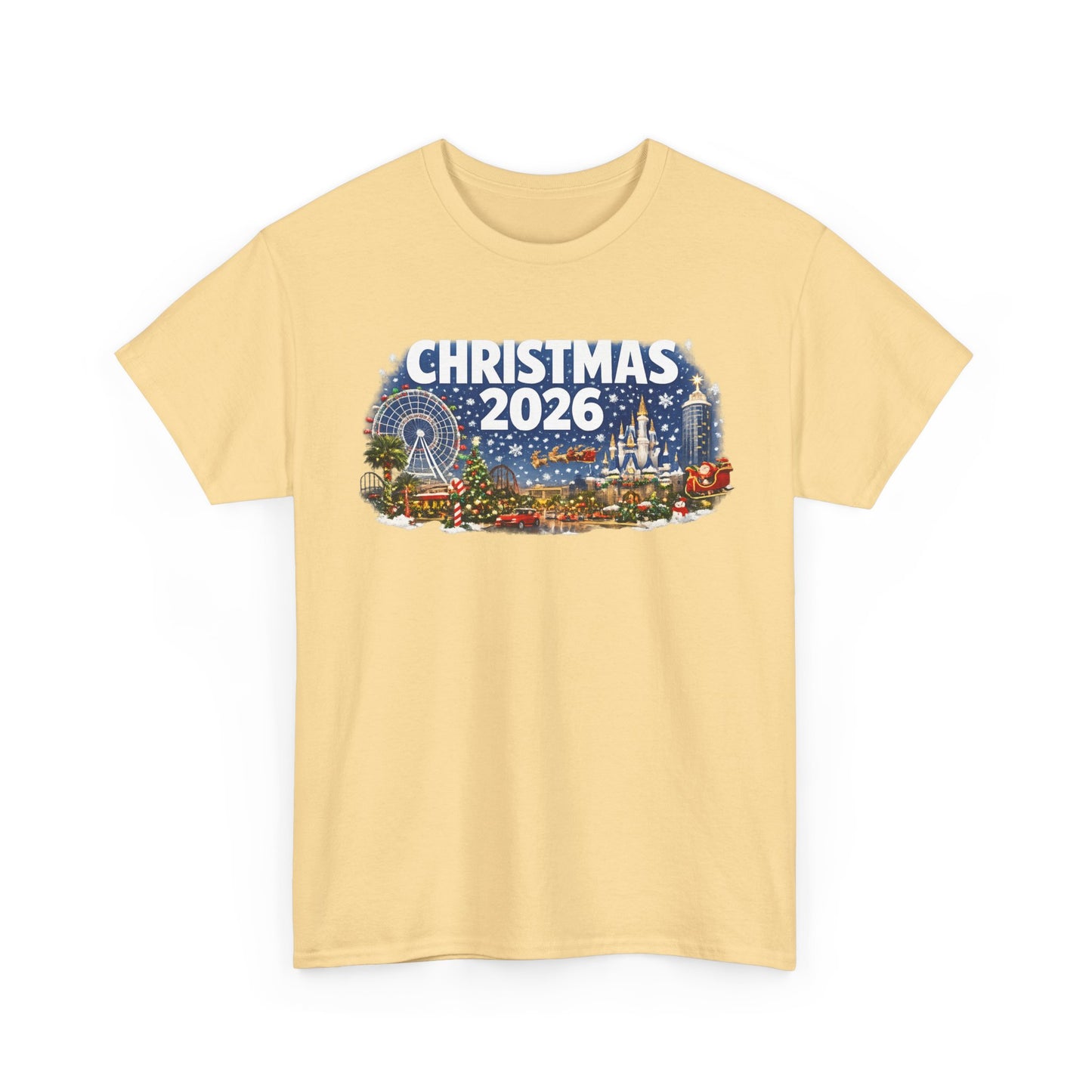 Christmas 2026 Holiday Tee — Festive Winter Village Graphic T-Shirt