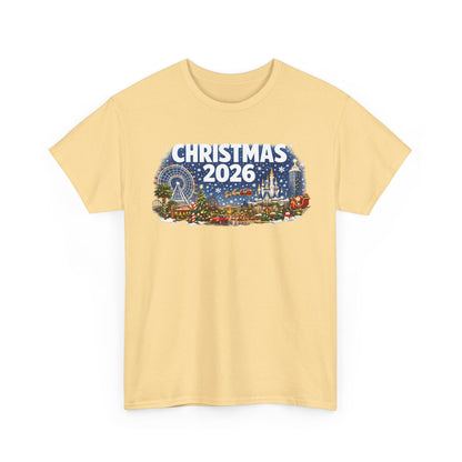 Christmas 2026 Holiday Tee — Festive Winter Village Graphic T-Shirt