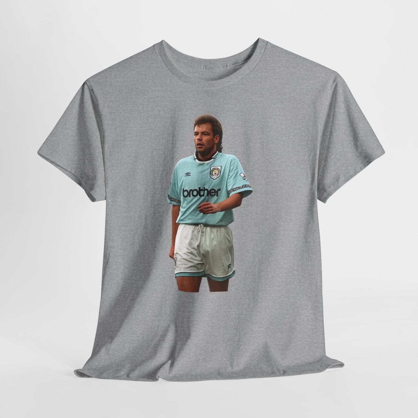 Uwe Rosler Manchester City Legend Graphic Tee - Retro Football Kit Print