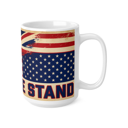 United We Stand Ceramic Coffee Mug — Vintage UK & USA Flag 11oz/15oz