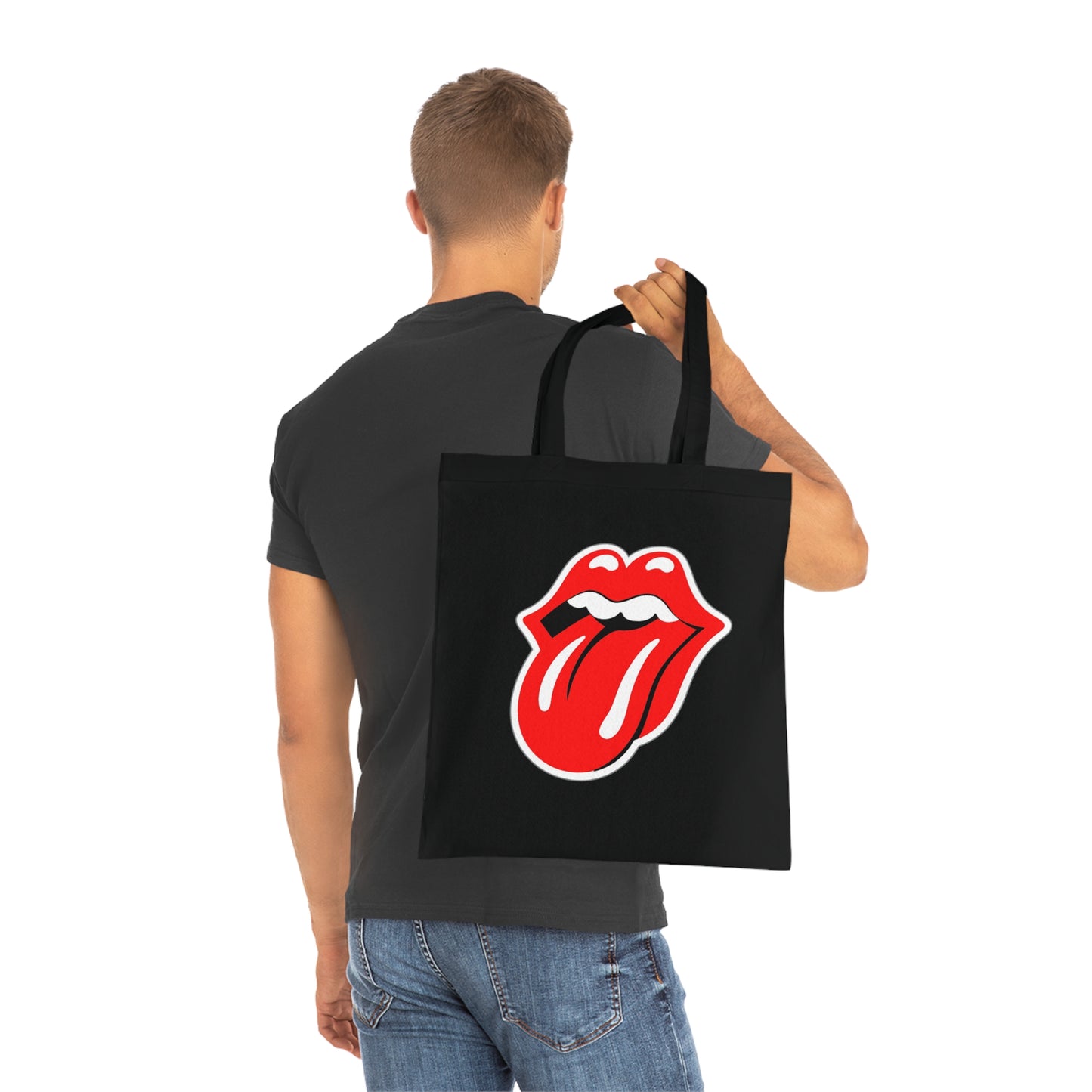 Rock Red Tongue Graphic Tote Bag