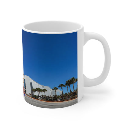 Space Shuttle Launch Pad Ceramic Mug — Atlantis Visitor Center Photo Coffee Cup, 11oz & 15oz