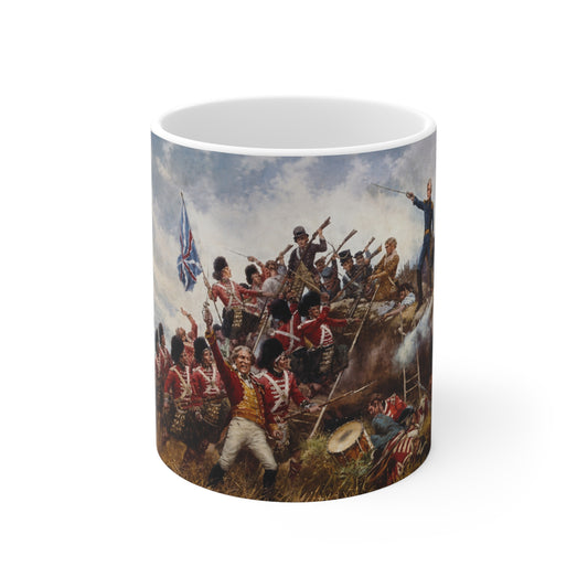 Historical Battle Scene Coffee Mug — Revolutionary War Canvas Wrap (11oz & 15oz)