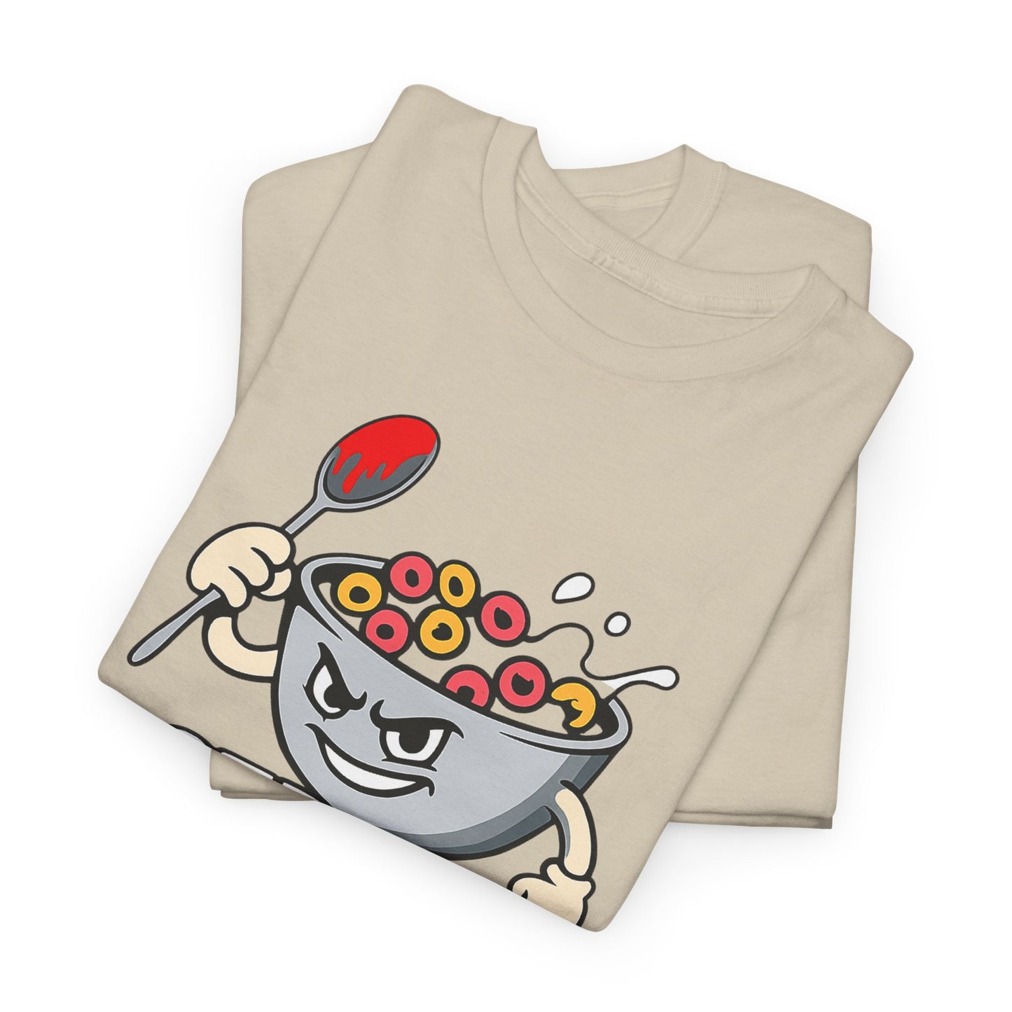 Cereal Killer Graphic Tee — Funny Breakfast Cartoon T‑Shirt