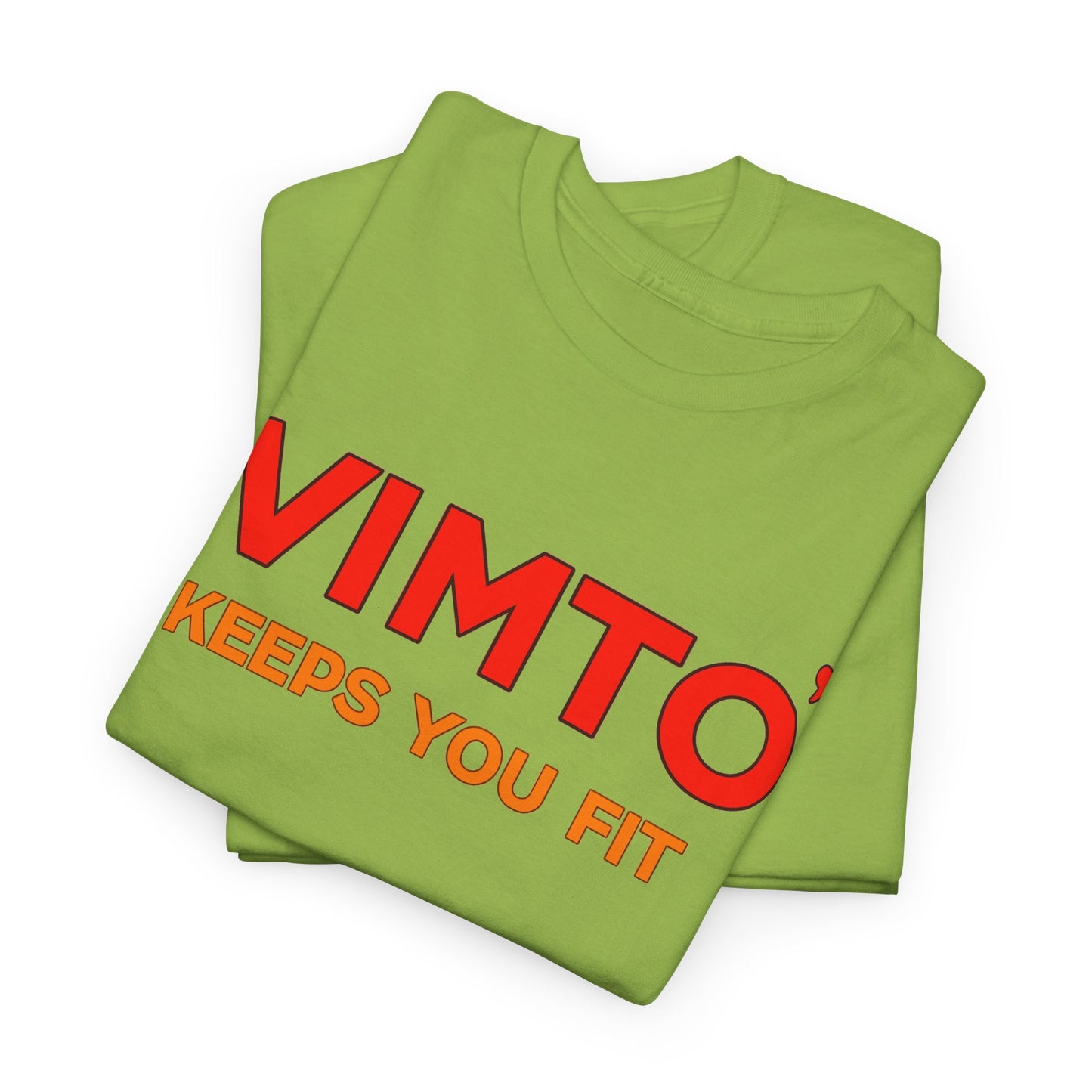 VIMTO "Keeps You Fit" Graphic Tee — Retro Beverage Logo T-Shirt