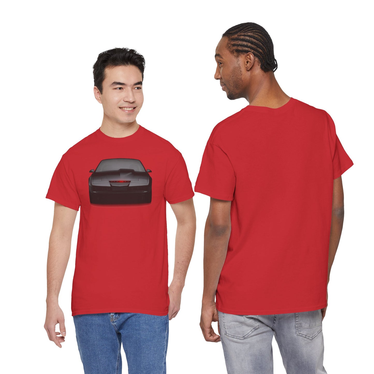KITT-Inspired Retro Sports Car Tee — Front View Knight Rider Car Graphic Shirt