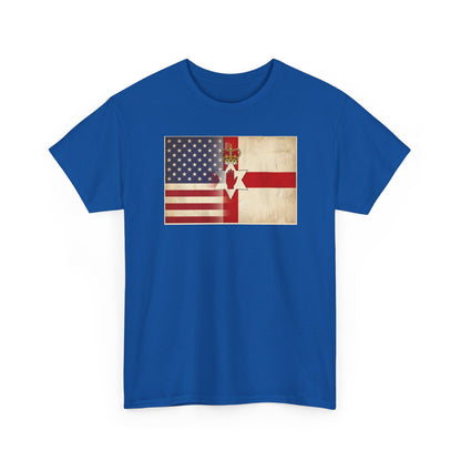 USA / Northern Ireland Flag T-Shirt – Vintage USA & Ulster Cross Tee