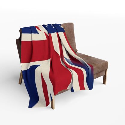 Union-Jack USA Flag Arctic Fleece Blanket – Patriotic British-American Throw