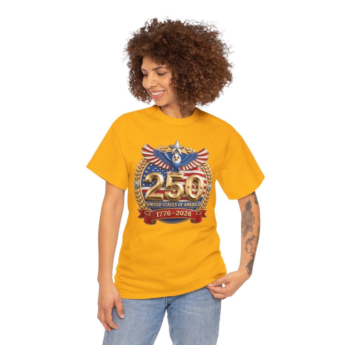 250th USA Anniversary T-Shirt – 1776–2026 Patriotic Eagle Emblem Tee
