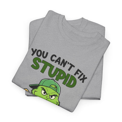 Funny Carpenter T‑Shirt — "You Can't Fix Stupid But You Can Numb It With a 2x4"