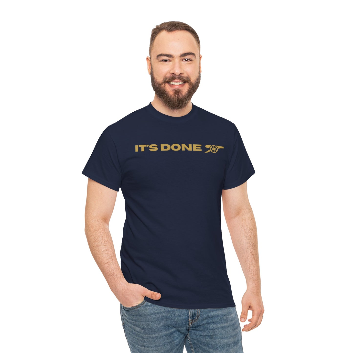 It's Done Arsenal Champions T-Shirt – Minimalist Gold Script Tee