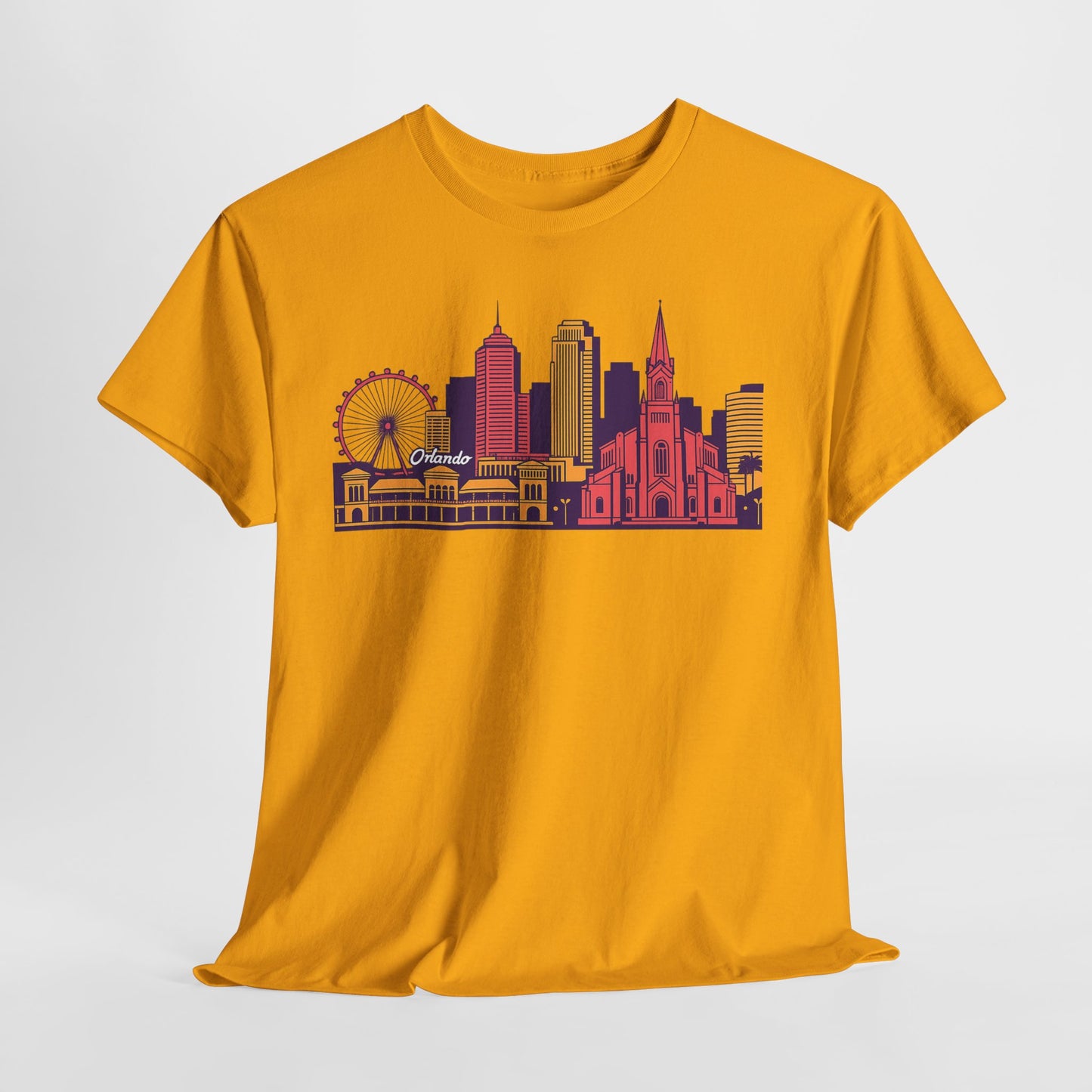 Orlando City Skyline T-Shirt — Colorful Urban Landmark Graphic Tee