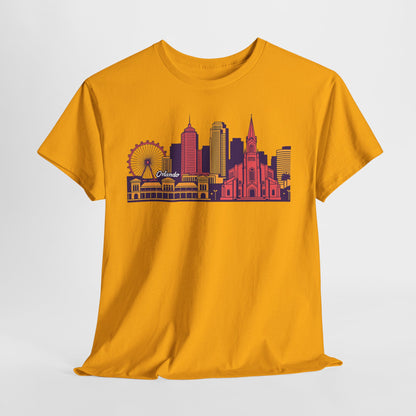 Orlando City Skyline T-Shirt — Colorful Urban Landmark Graphic Tee