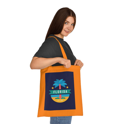 Florida Palm Beach Tote Bag – Retro State Travel Cotton Tote