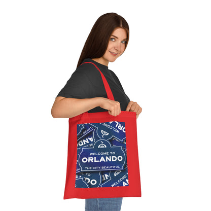 Orlando Souvenir Tote Bag – "Welcome to Orlando" City Beautiful Cotton Shopper