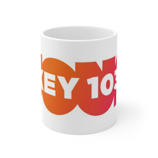Coffee Mug – Retro 'Key 103' Gradient Logo Ceramic Mug (11oz, 15oz)