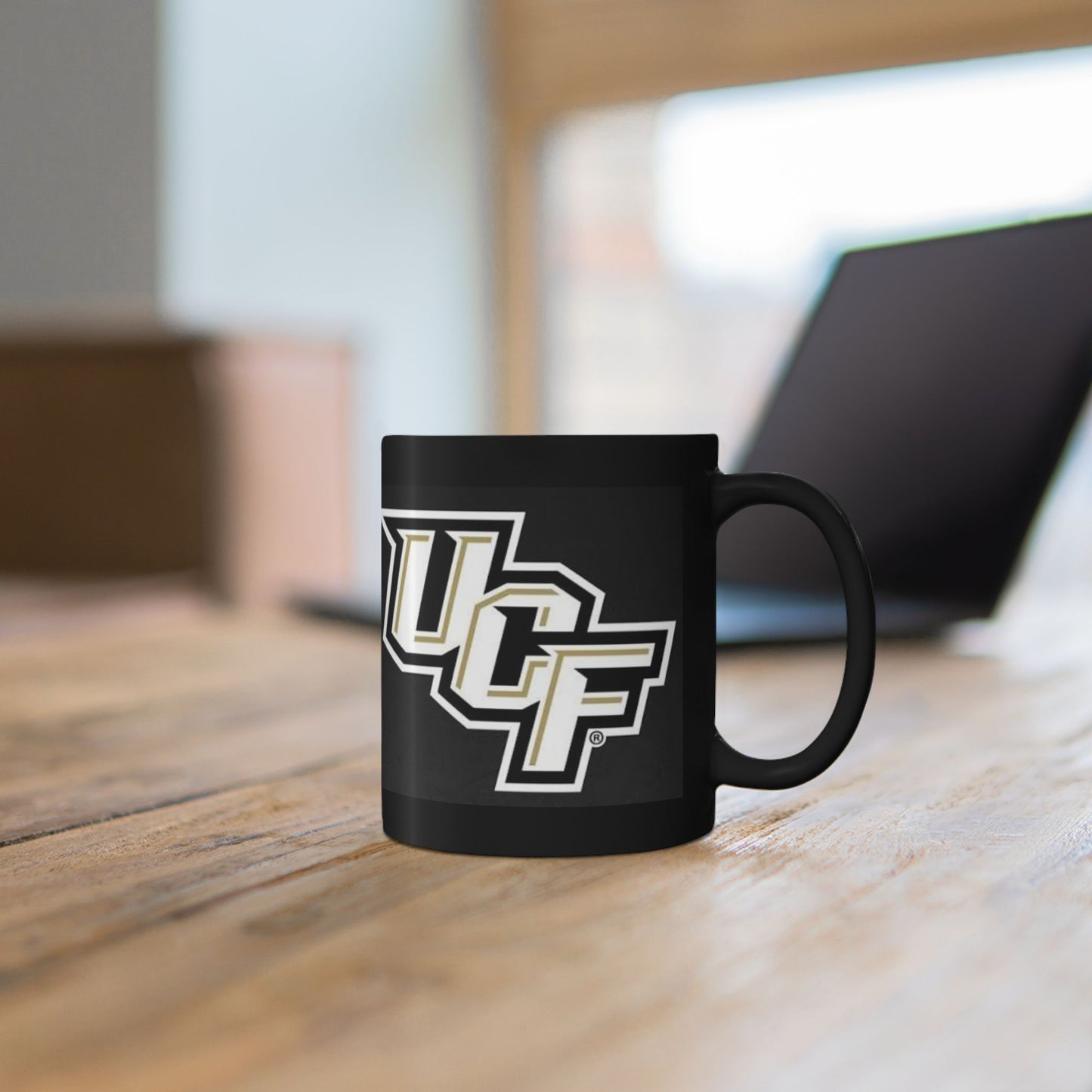 UCF Knights Black Ceramic Mug — College Logo Coffee Cup (11oz & 15oz)