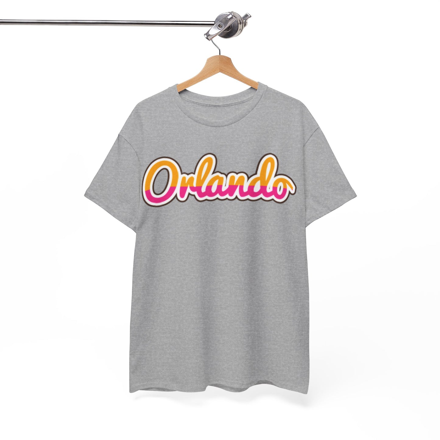 Orlando Retro Script Tee — Vintage Sunset City Souvenir Shirt