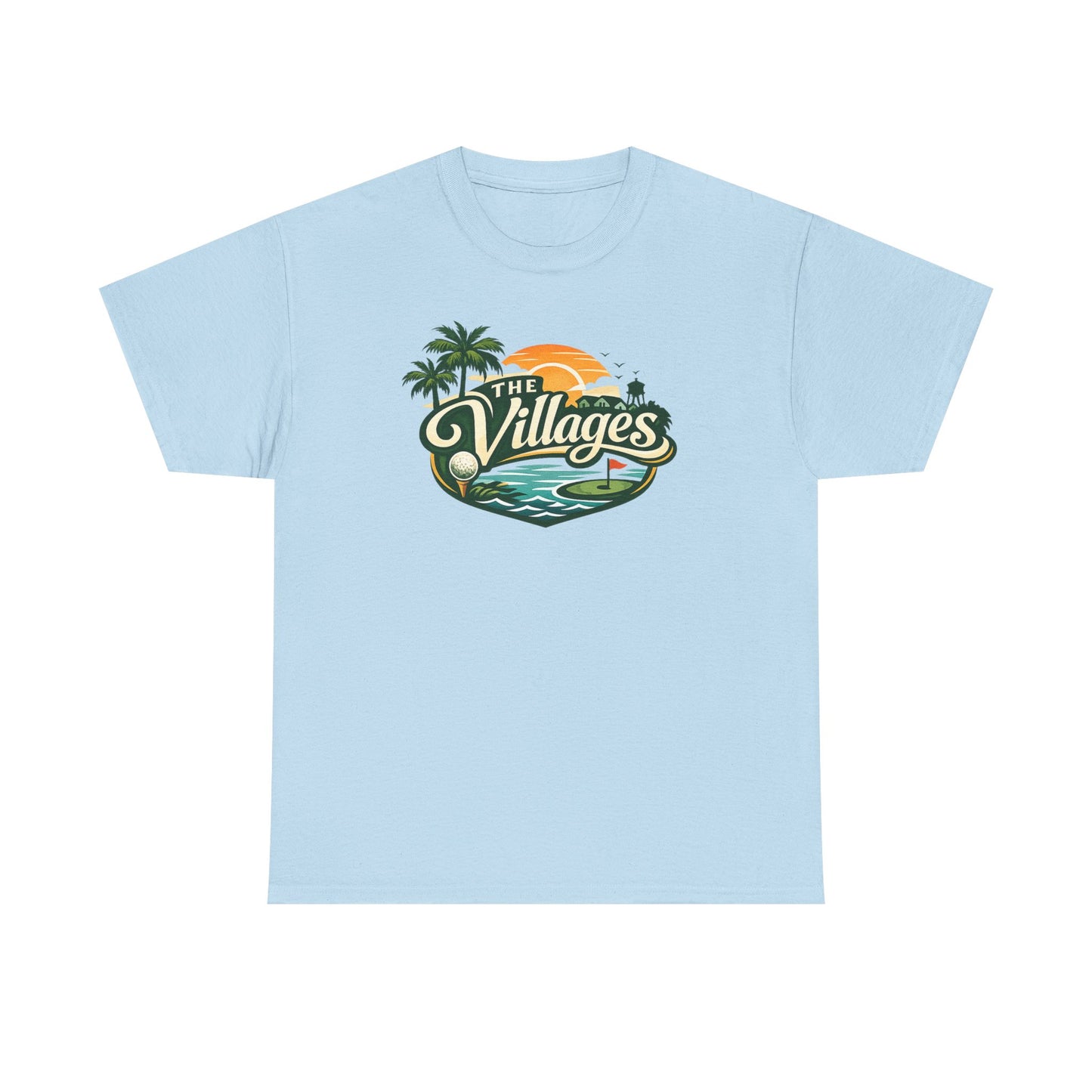 The Villages of Florida Sunset Logo Tee - Florida Palm Beach Retro T-Shirt