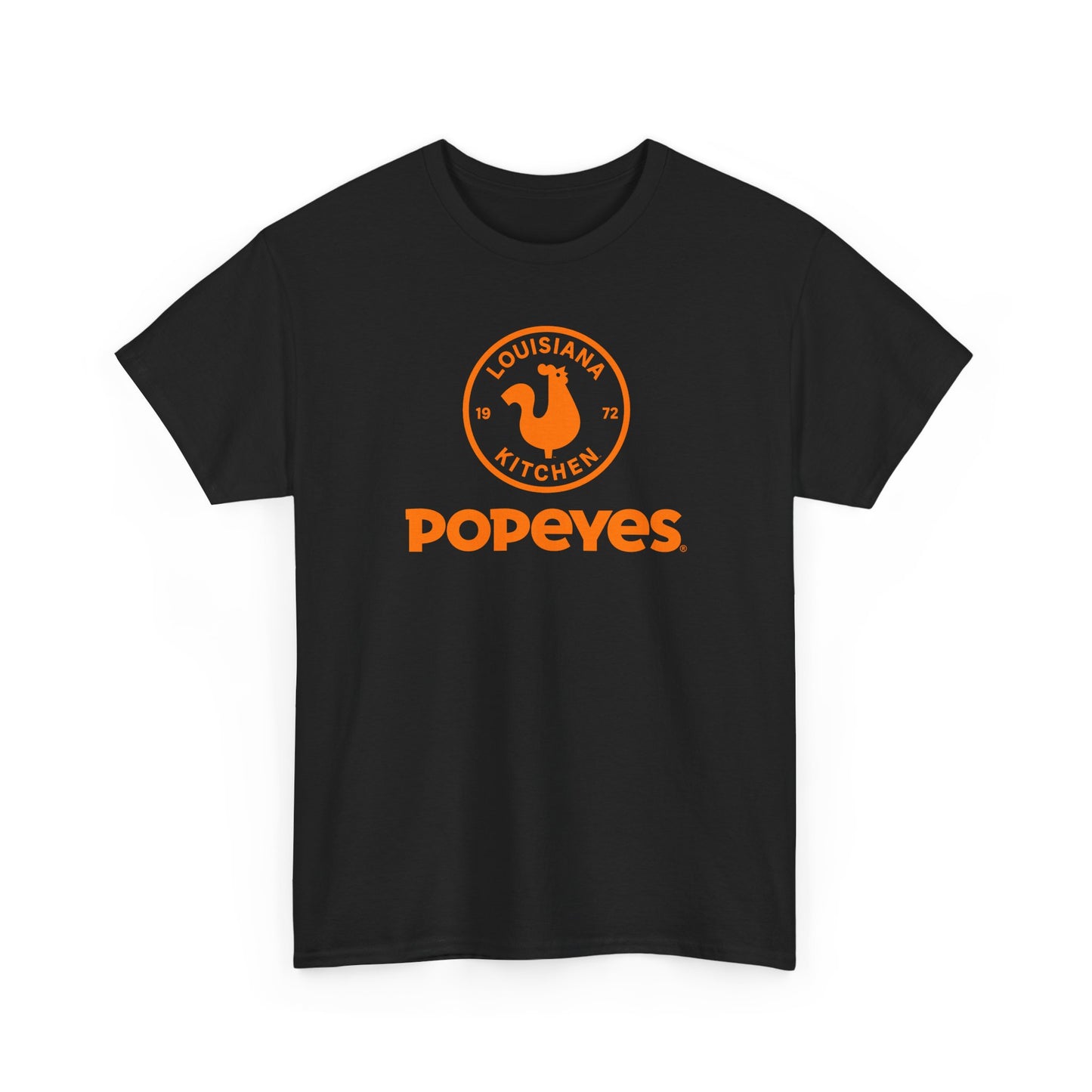 Popeyes Logo T-Shirt — Vintage Orange Louisiana Kitchen Tee