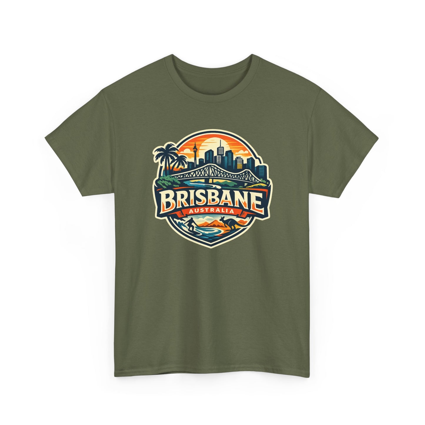 Brisbane Australia Vintage Sunset T-Shirt