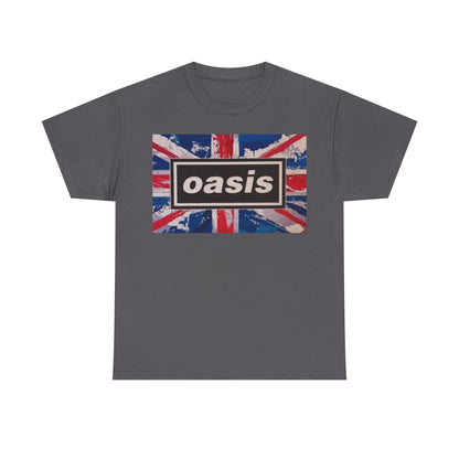 Oasis Union Jack Tee – Vintage British Band Logo T-Shirt