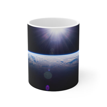 Space Horizon Ceramic Mug — Sunrise Over Earth 11oz/15oz