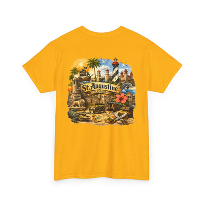 St. Augustine Florida Vintage Travel Tee — Retro Beach & Lighthouse Souvenir T-Shirt