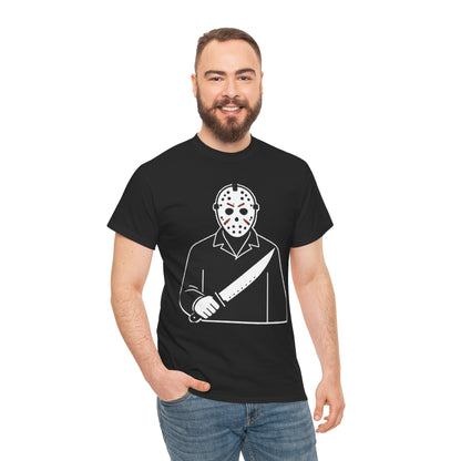 Hockey Mask Killer Tee — Retro Jason Voorhees Horror T-Shirt