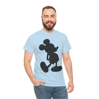 Mickey Mouse Silhouette Graphic Tee — Retro Cartoon Shadow T-Shirt