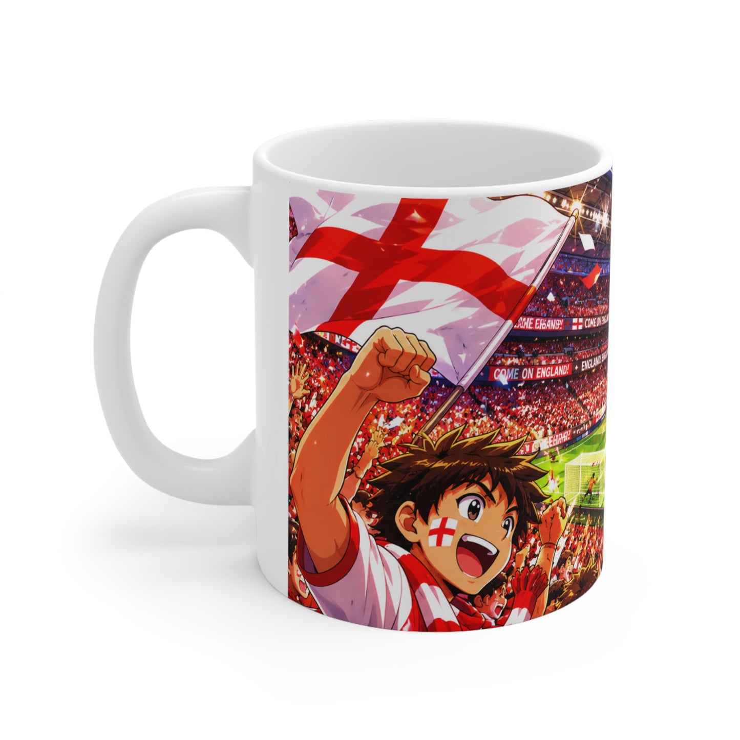 England Football Fan Ceramic Mug — Stadium Crowd 11oz & 15oz