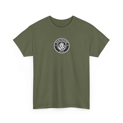 Man City Unofficial T-Shirt — Vintage Crest Logo Tee (Small Chest Emblem)