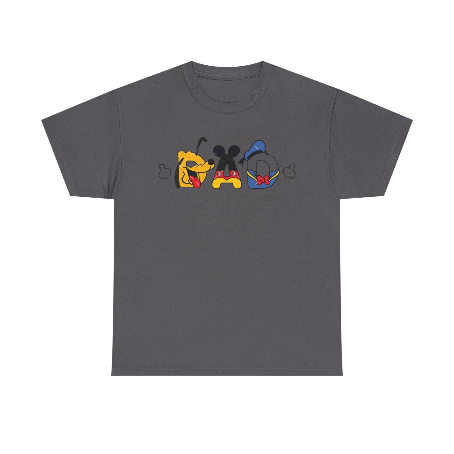 Disney Dad Character Graphic Tee — Playful Colorful Character Icons T-Shirt