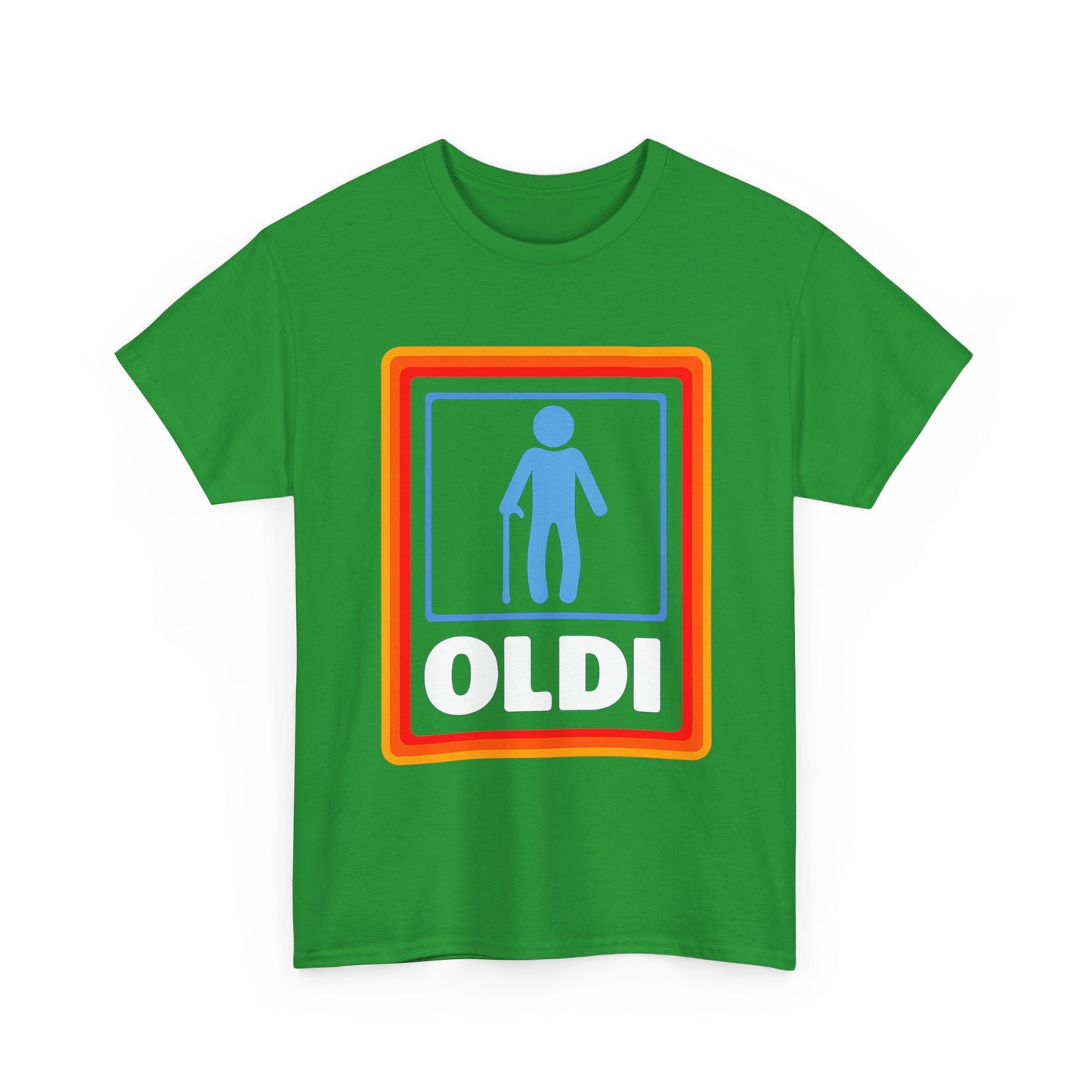 Oldi Retro Logo Tee — Funny Elderly Humour T-Shirt