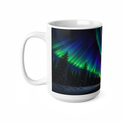 Aurora Borealis Coffee Mug — Northern Lights Ceramic Mug (11oz/15oz)