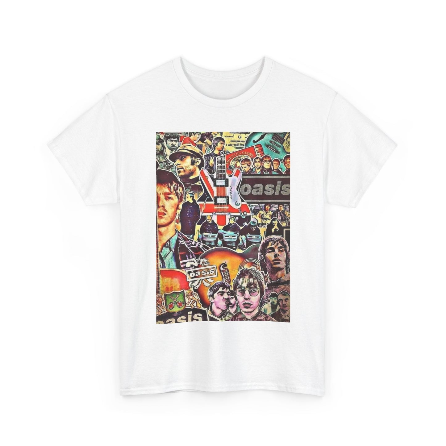 Oasis Collage T-Shirt – Retro Britpop Band Graphic Tee