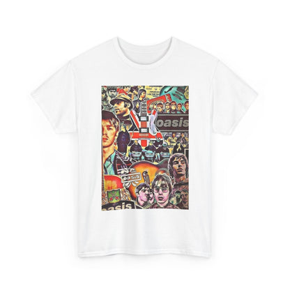 Oasis Collage T-Shirt – Retro Britpop Band Graphic Tee