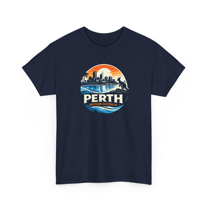 Perth Sunset Graphic Tee — Western Australia Beach Skyline T-Shirt
