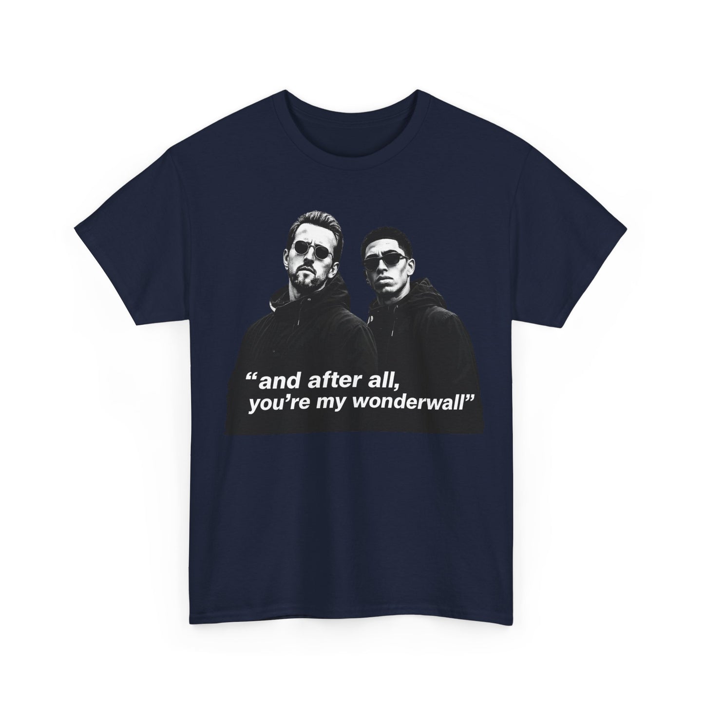 Kane and Bellingham Wonderwall Lyric T-Shirt — ‘and after all, you’re my wonderwall’ Retro Band Tee
