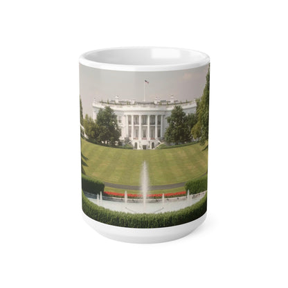 White House Scenic Photo Mug — Presidential Landmark Ceramic Coffee Cup (11oz & 15oz)