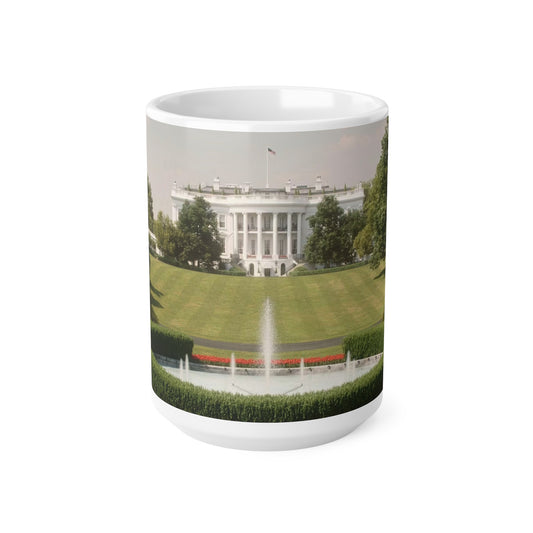 White House Scenic Photo Mug — Presidential Landmark Ceramic Coffee Cup (11oz & 15oz)