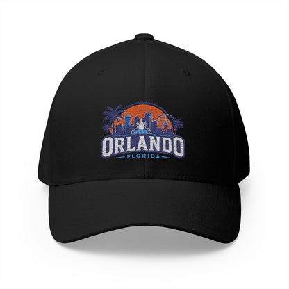 Orlando Florida Embroidered Baseball Cap — Sunset Skyline Hat