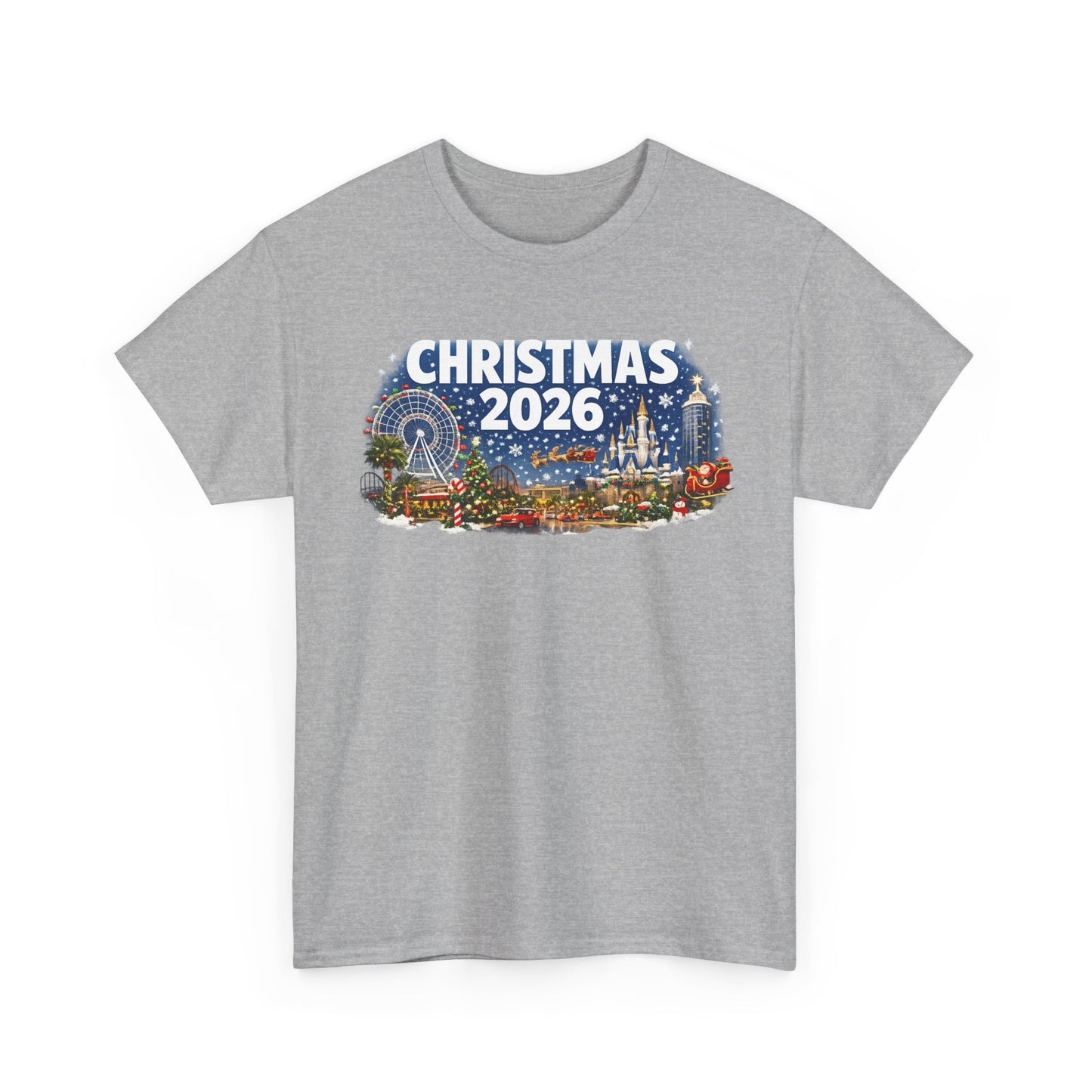 Christmas 2026 Holiday Tee — Festive Winter Village Graphic T-Shirt