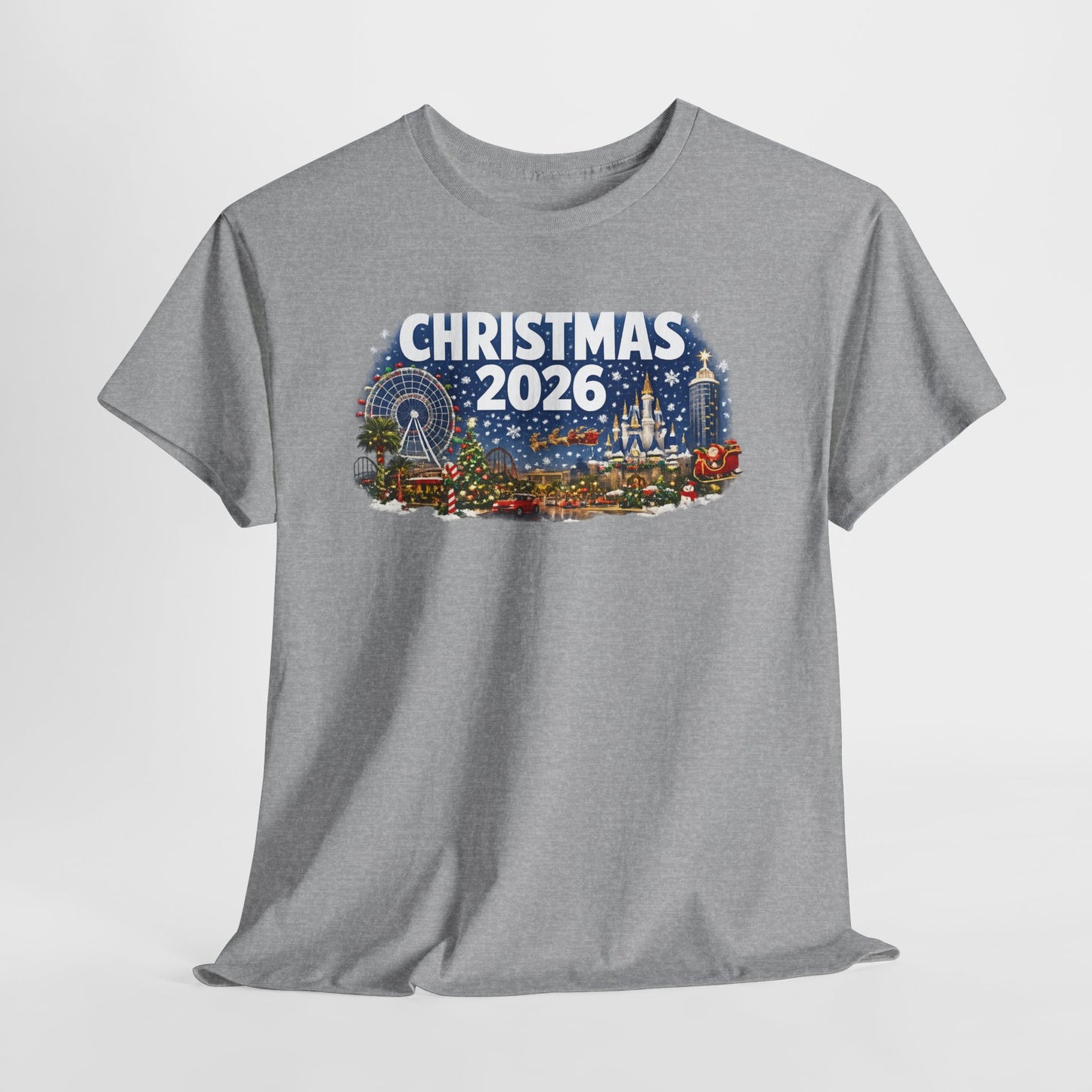 Christmas 2026 Holiday Tee — Festive Winter Village Graphic T-Shirt