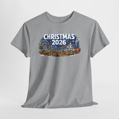 Christmas 2026 Holiday Tee — Festive Winter Village Graphic T-Shirt