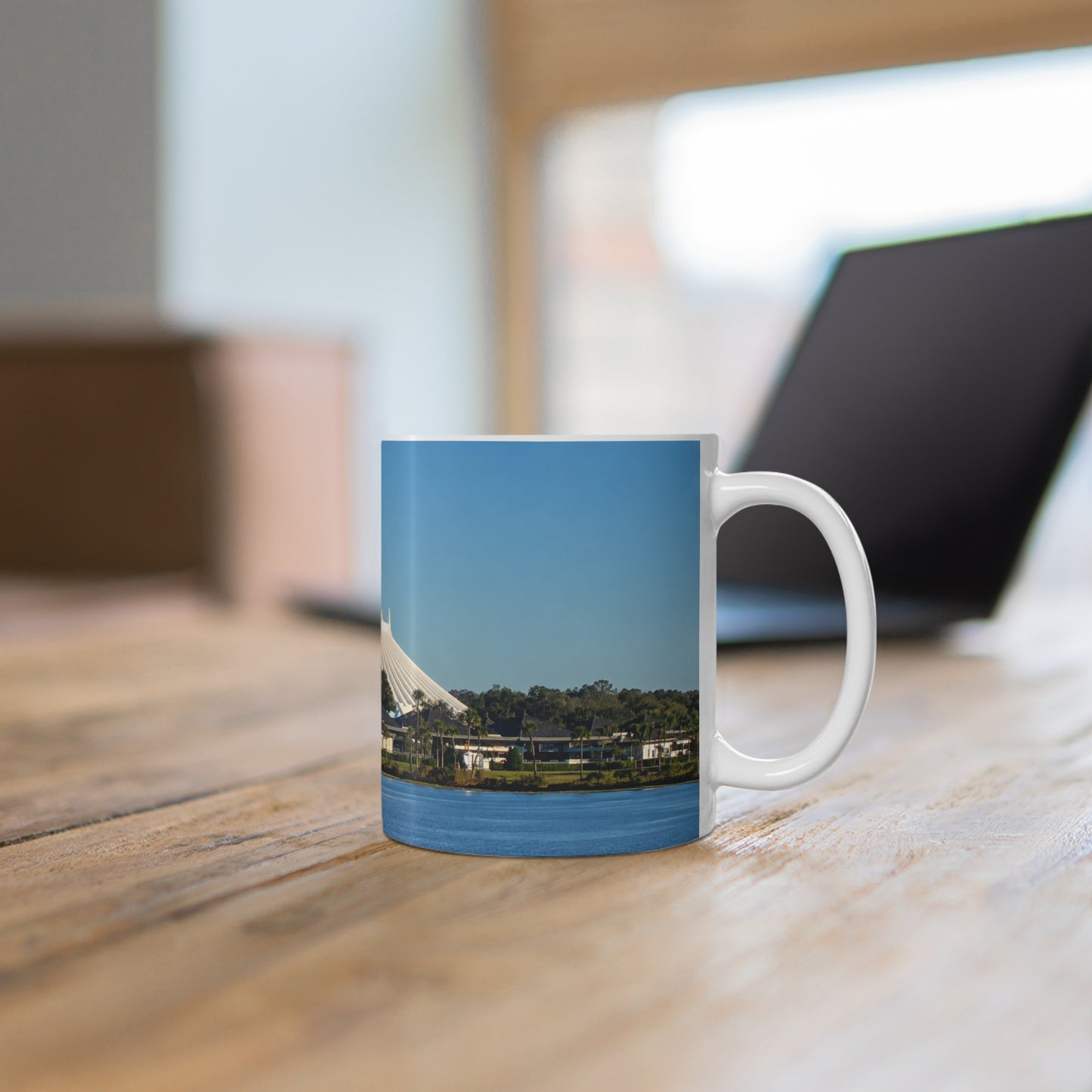Space Mountain Skyline Mug — Scenic Theme Park Ceramic Coffee Cup (11oz & 15oz)