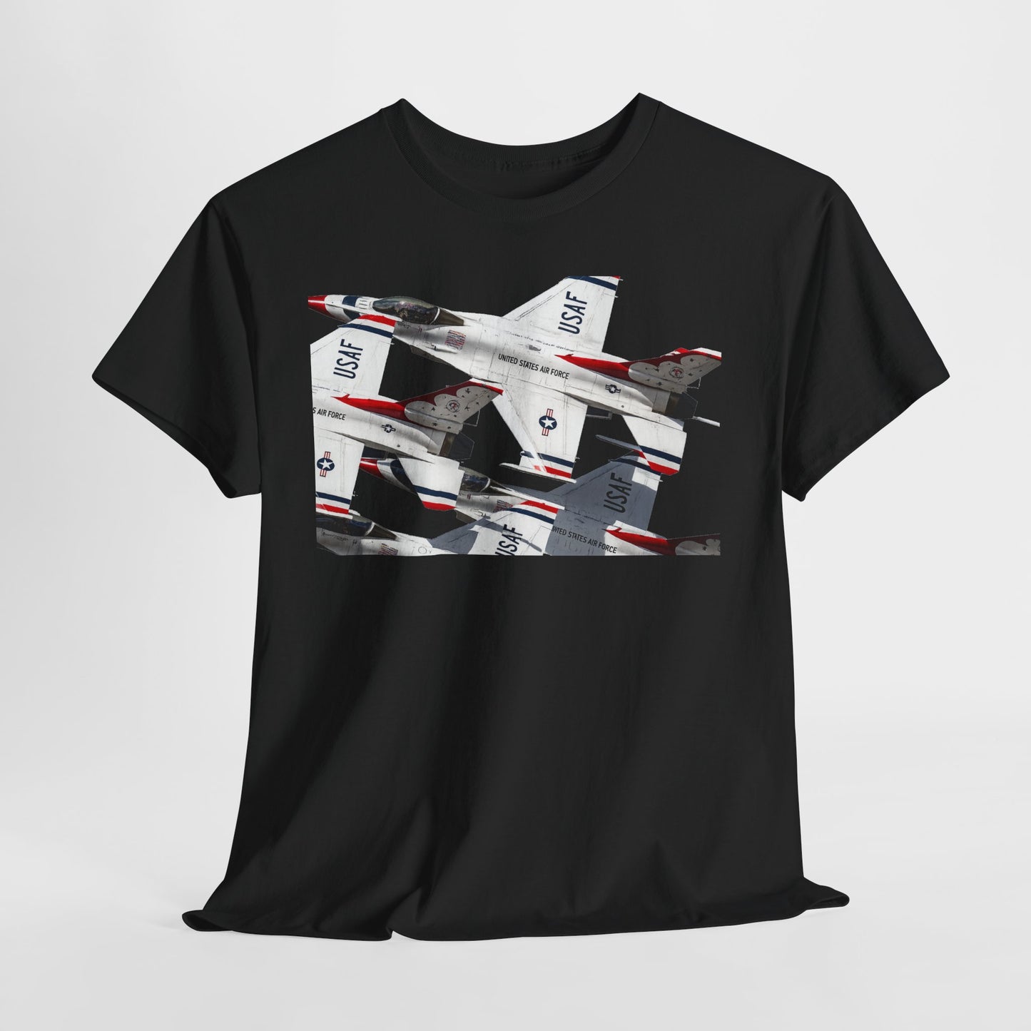 Thunderbirds Jet Formation T‑Shirt — Military Aviation Fighter Jets Tee